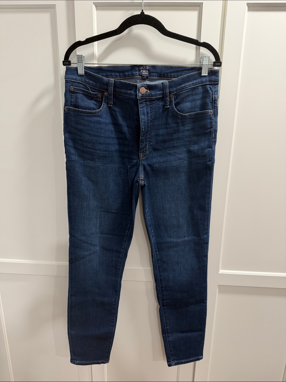 J. Crew Women’s Skinny Jeans in Dark Indigo Blue